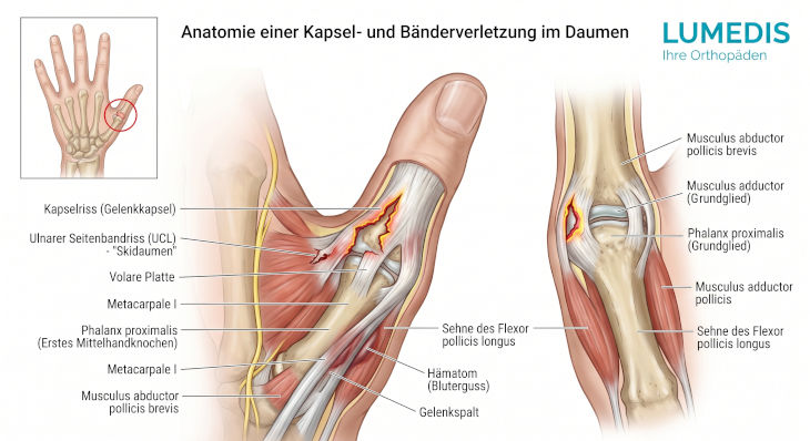 Kapselverletzung im Daumen Kapselverletzung im Daumen
