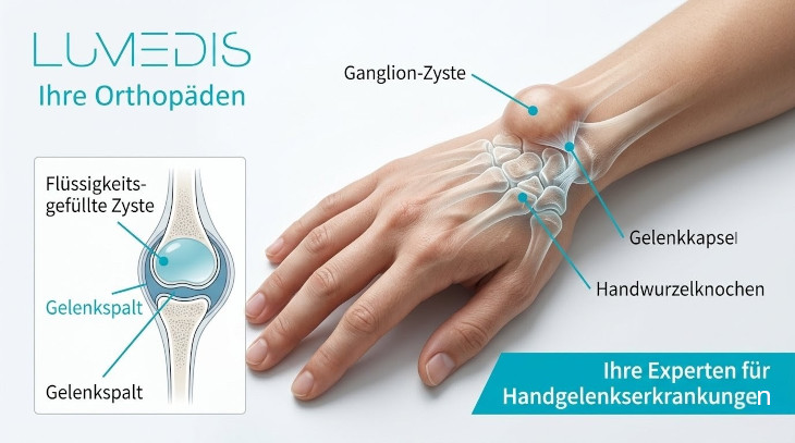 Abbildung Ganglion am Handgelenk Abbildung Ganglion am Handgelenk