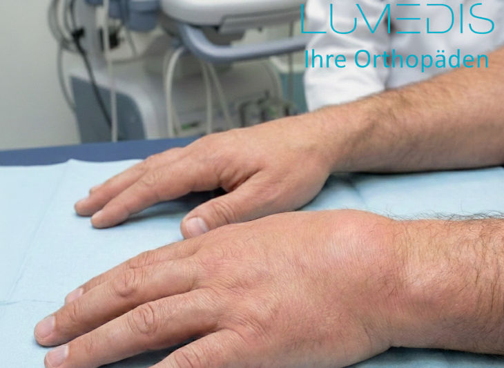 Schwellung des linken Handrückens Schwellung des linken Handrückens