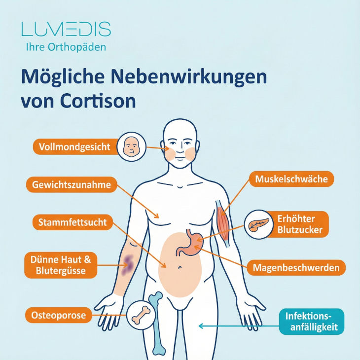 Abbildung der Nebenwirkung von Cortison Abbildung der Nebenwirkung von Cortison