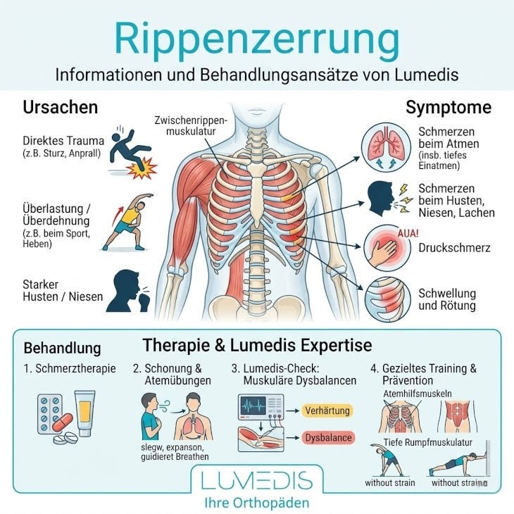 Abbildung einer Rippenzerrung Abbildung einer Rippenzerrung