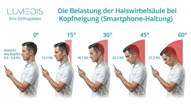Handynacken - Veränderung des Gewichts durch Stellung der HWS Handynacken - Veränderung des Gewichts durch Stellung der HWS